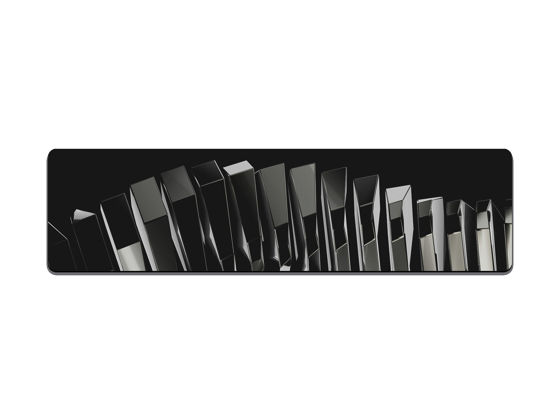 Black and Silver Metallic Bars Gaming Mat - Desk Mat - 3 SIZES - Bar - Mats.co.uk