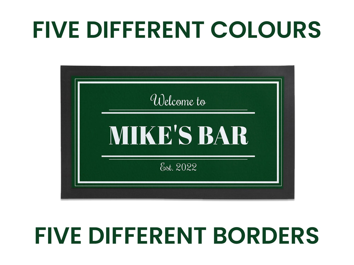 Borders & Colours Regular Bar Runner - Bar - Mats.co.uk