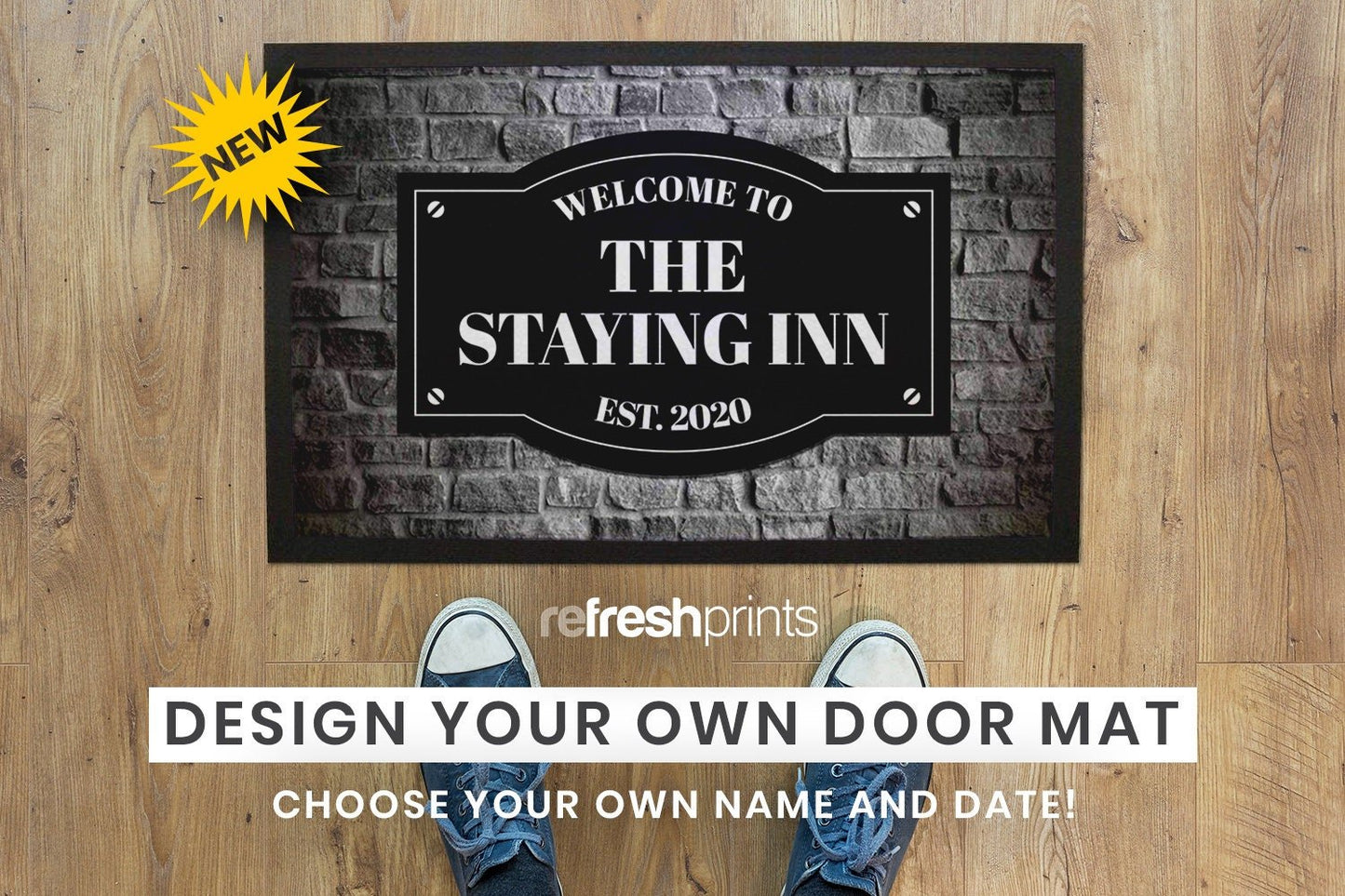 Brick Wall Floor Mat - Bar - Mats.co.uk