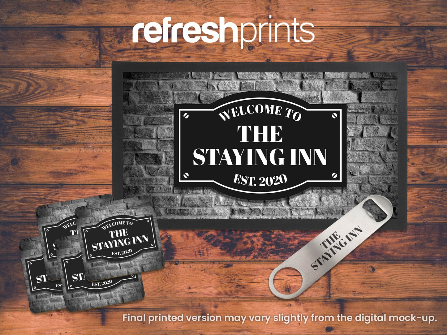 Brick Wall Home Bar Starter Gift Set - Bar - Mats.co.uk