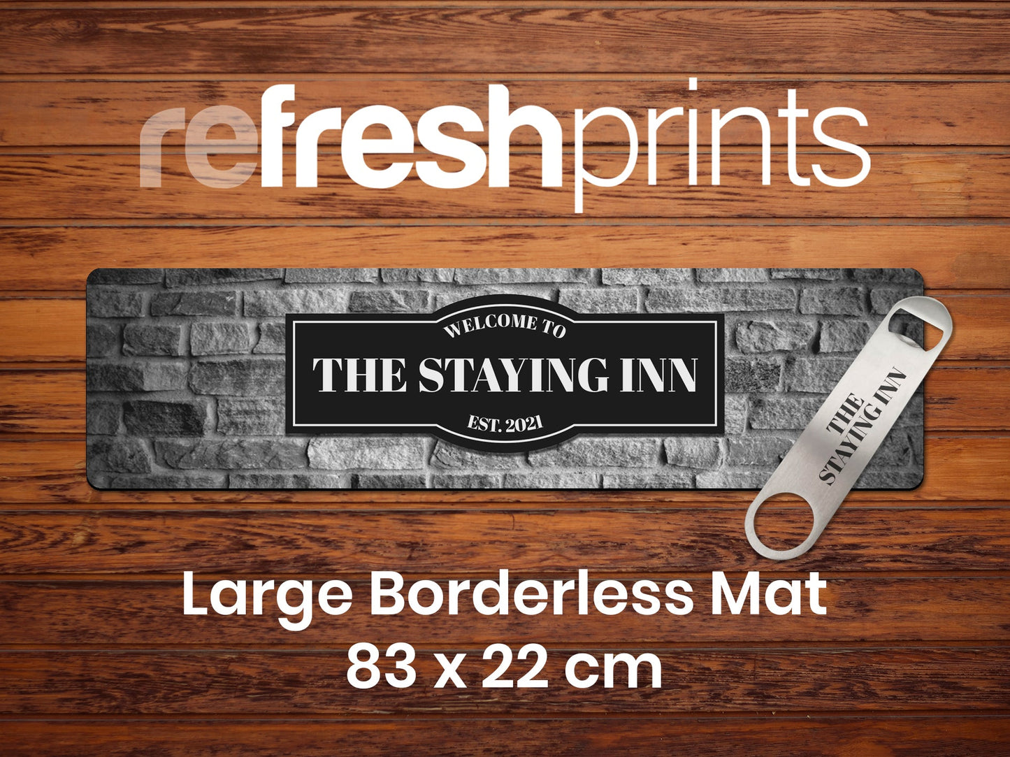 Brick Wall Premium Bar Runner - Bar - Mats.co.uk