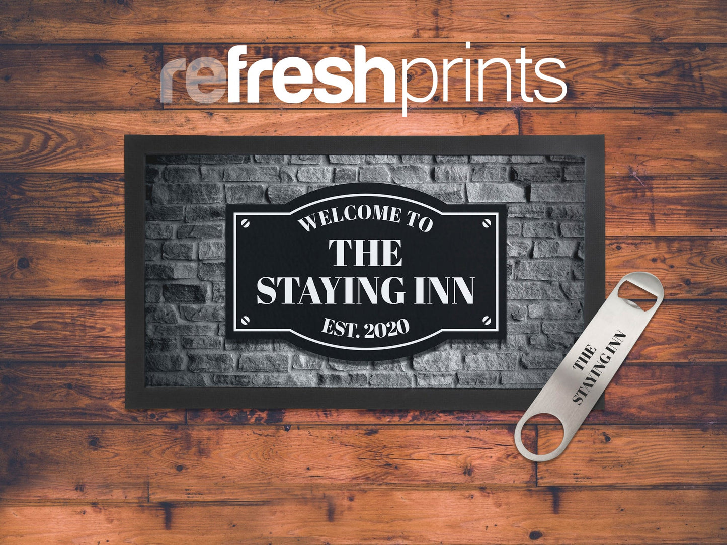Brick Wall Regular Bar Runner - Bar - Mats.co.uk