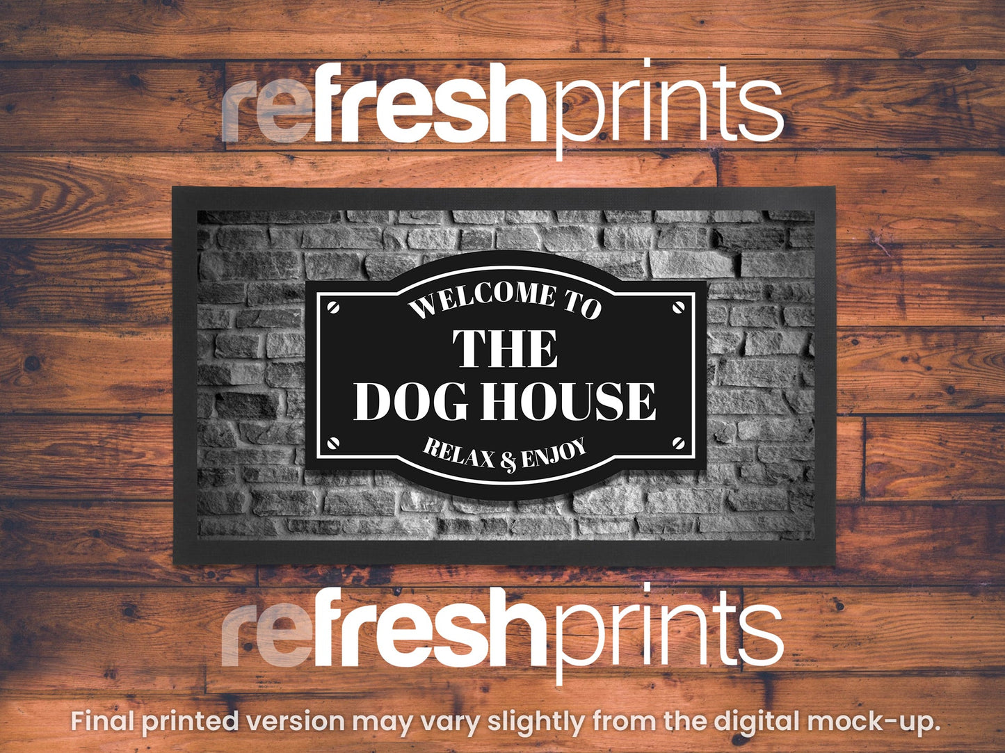 Brick Wall Regular Bar Runner (Non - Personalised) - Bar - Mats.co.uk