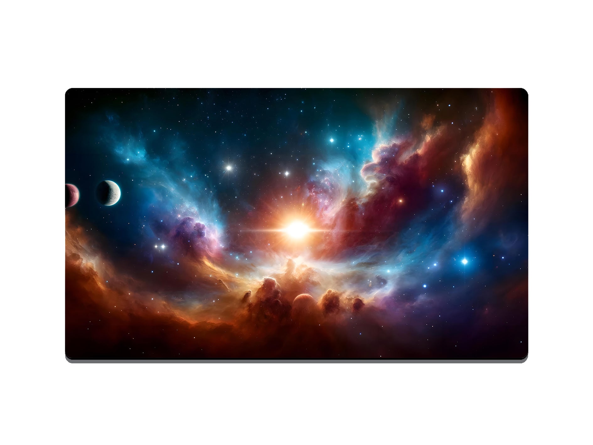 Bright Stars and Vibrant Nebula In Space Gaming Mat - Desk Mat - 3 SIZES - Bar - Mats.co.uk