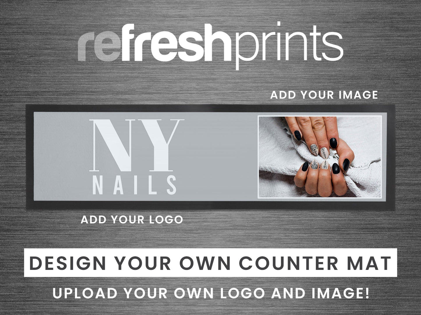 Business Counter Large Mat (Logo and Image) - Bar - Mats.co.uk