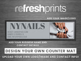 Business Counter Large Mat (Logo/Image and Contact Info) - Bar - Mats.co.uk