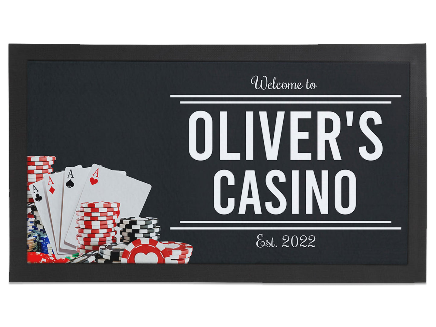 Cards and Chips Regular Bar Runner - Bar - Mats.co.uk