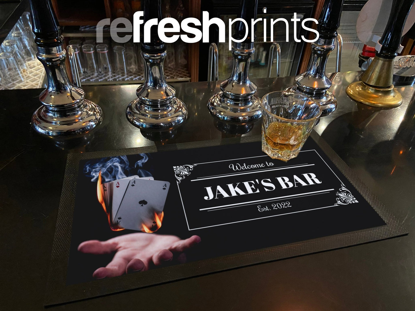 Cards Regular Bar Runner - Bar - Mats.co.uk