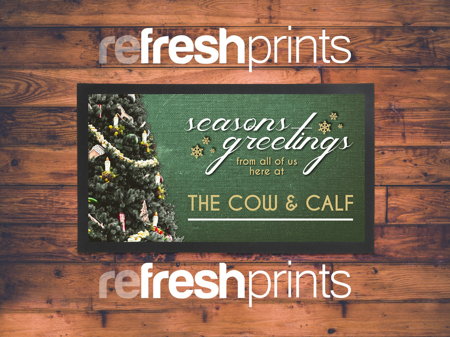 Christmas Tree Regular Bar Runner - Bar - Mats.co.uk