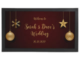 Christmas Wedding Gold Bauble Regular Bar Runner (Red) - Bar - Mats.co.uk