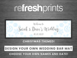 Christmas Wedding Snowflake Large Bar Runner - Bar - Mats.co.uk