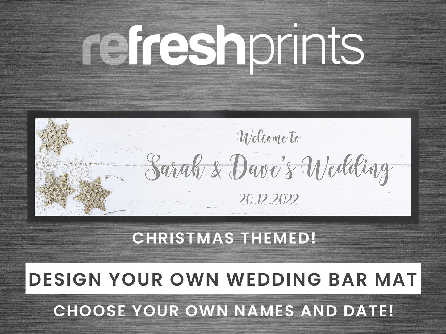 Christmas Wedding Star Large Bar Runner - Bar - Mats.co.uk