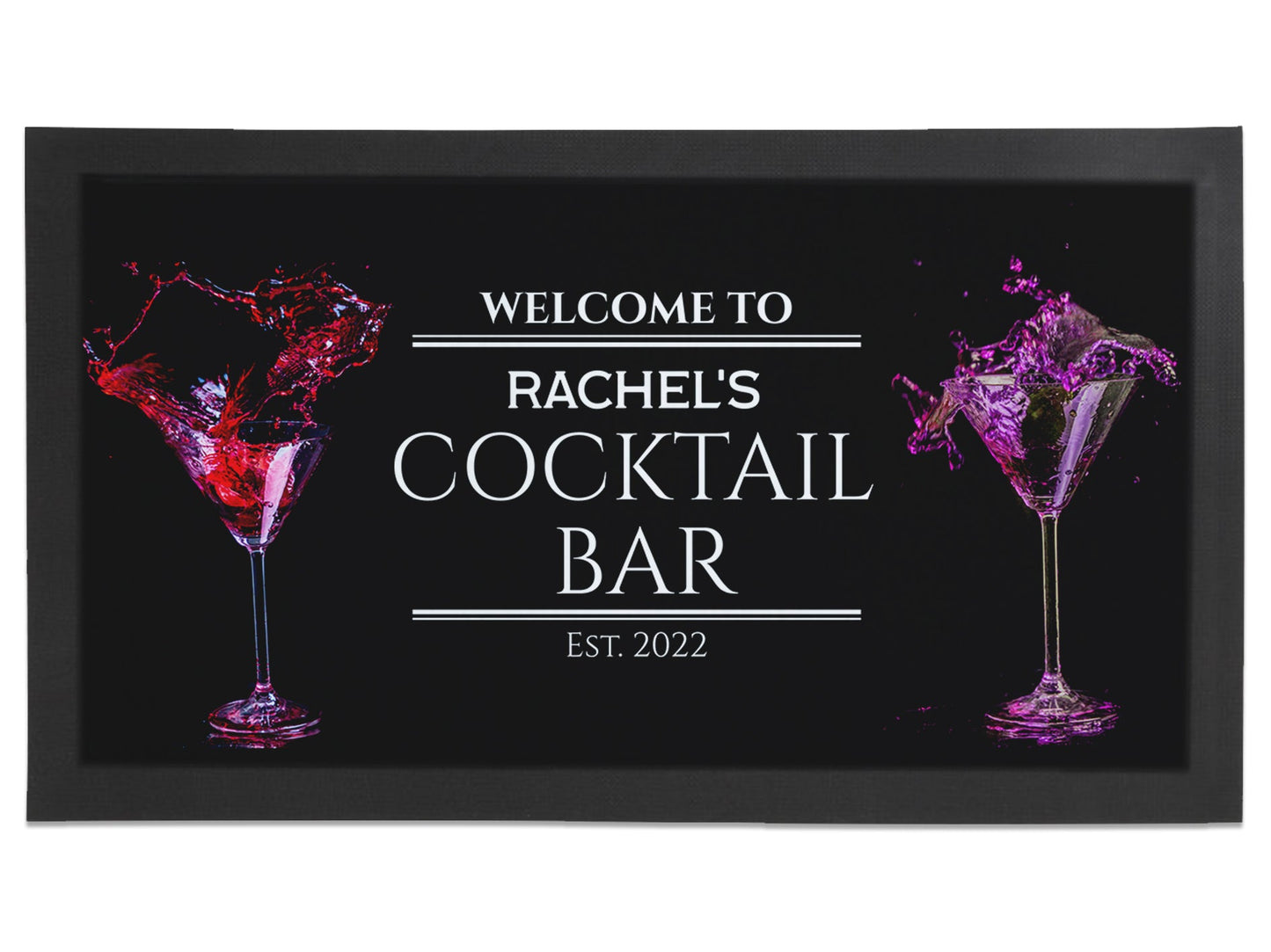 Cocktail Glass Regular Bar Runner - Bar - Mats.co.uk