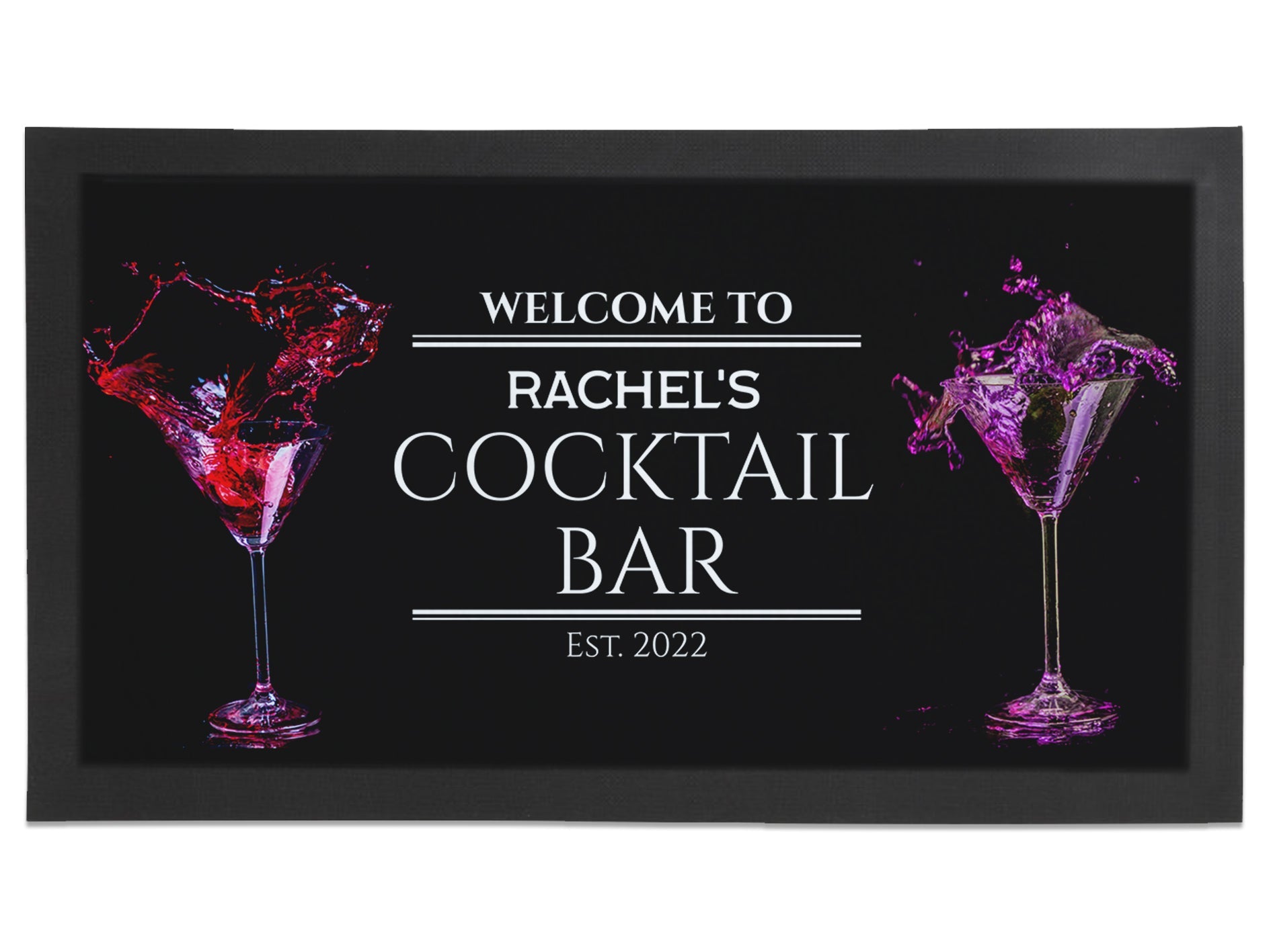 Cocktail Glass Regular Bar Runner - Bar - Mats.co.uk