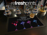 Cocktail Glasses Regular Bar Runner - Bar - Mats.co.uk