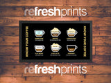 Coffee Type Regular Counter Mat - Bar - Mats.co.uk
