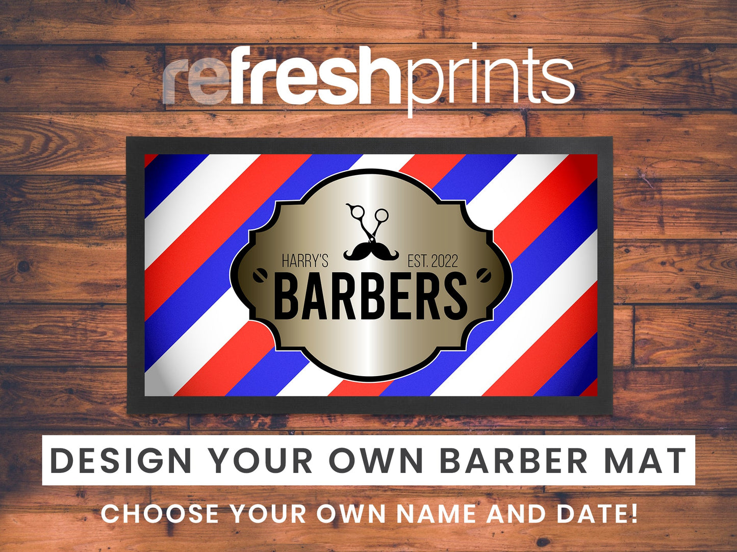 Colour Barber Regular Counter Mat - Bar - Mats.co.uk