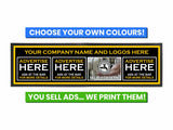 Custom 'Advertise Here' Bar Runner - Large - An Innovative Advertising Solution - Bar - Mats.co.uk