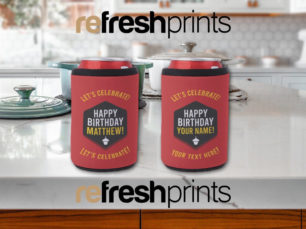 Custom Birthday Stubby Cooler - Bar - Mats.co.uk