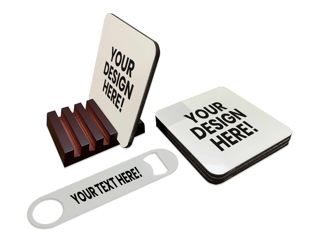 Custom Coaster Pack and Bottle Opener - Bar - Mats.co.uk