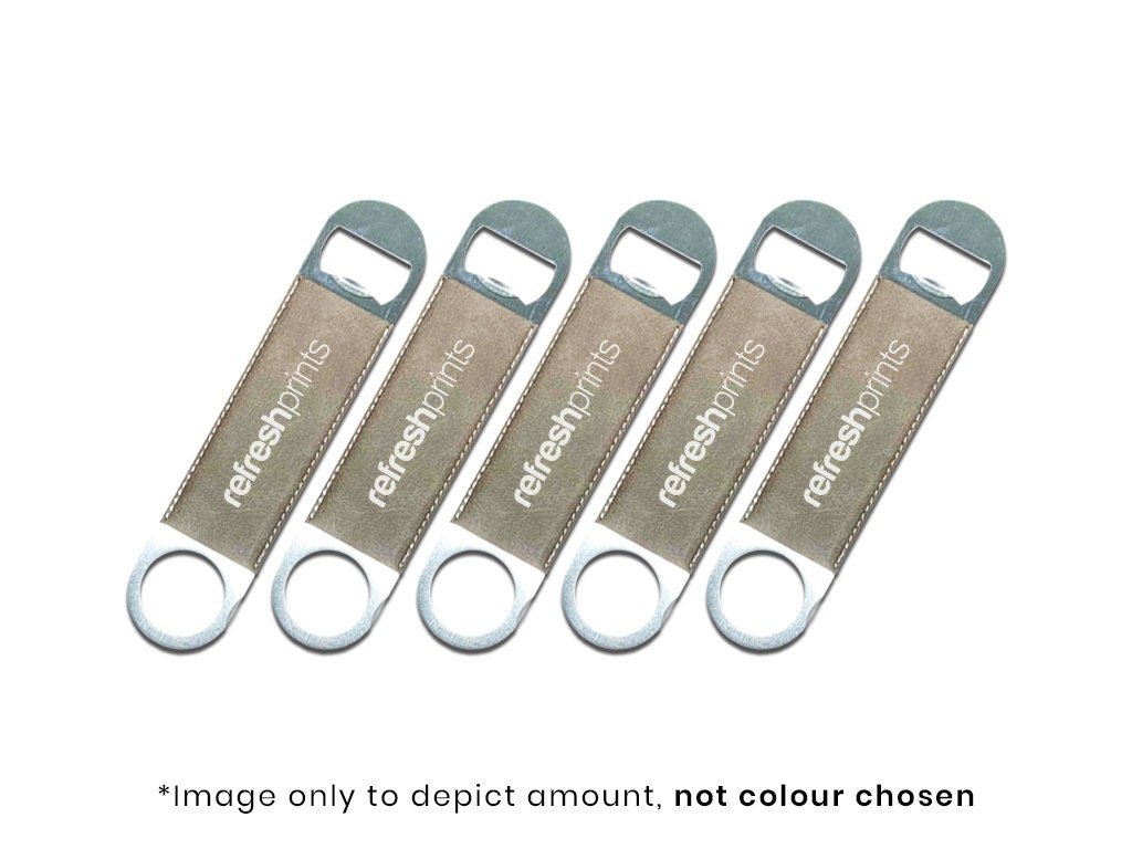 Custom Leather Bottle Opener - Bar - Mats.co.uk