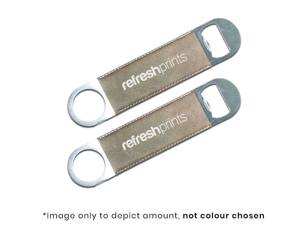 Custom Leather Bottle Opener - Bar - Mats.co.uk