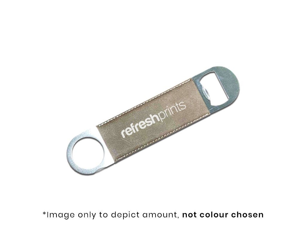 Custom Leather Bottle Opener - Bar - Mats.co.uk