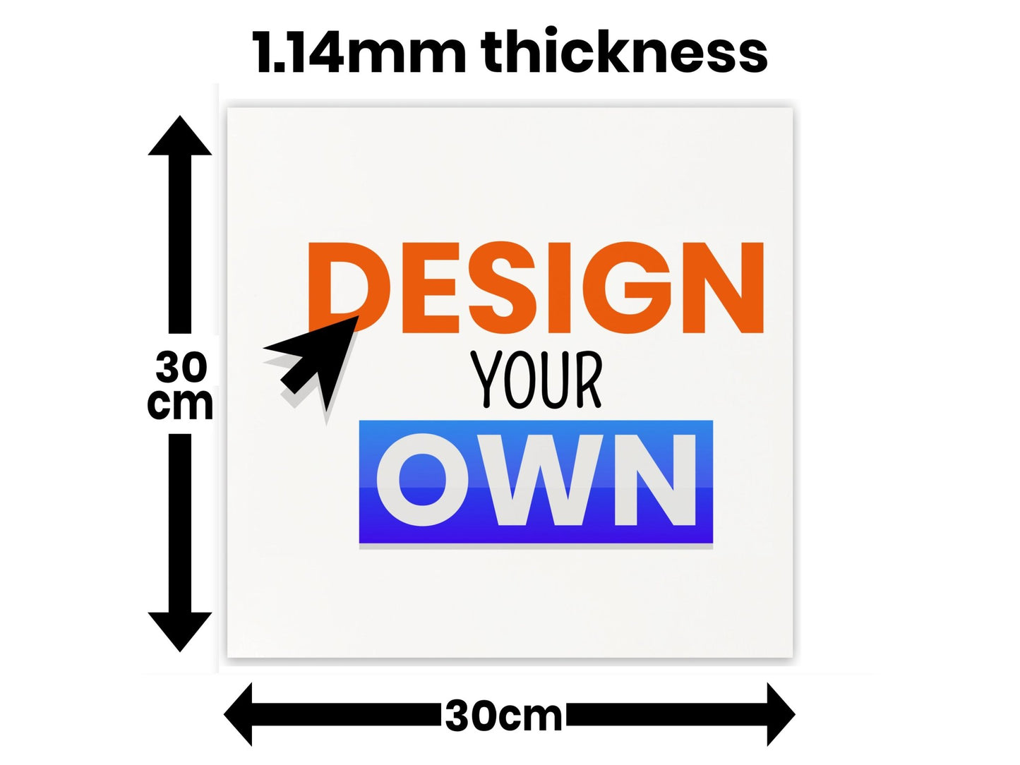 Custom Metal Poster (30x30cm) - Bar - Mats.co.uk