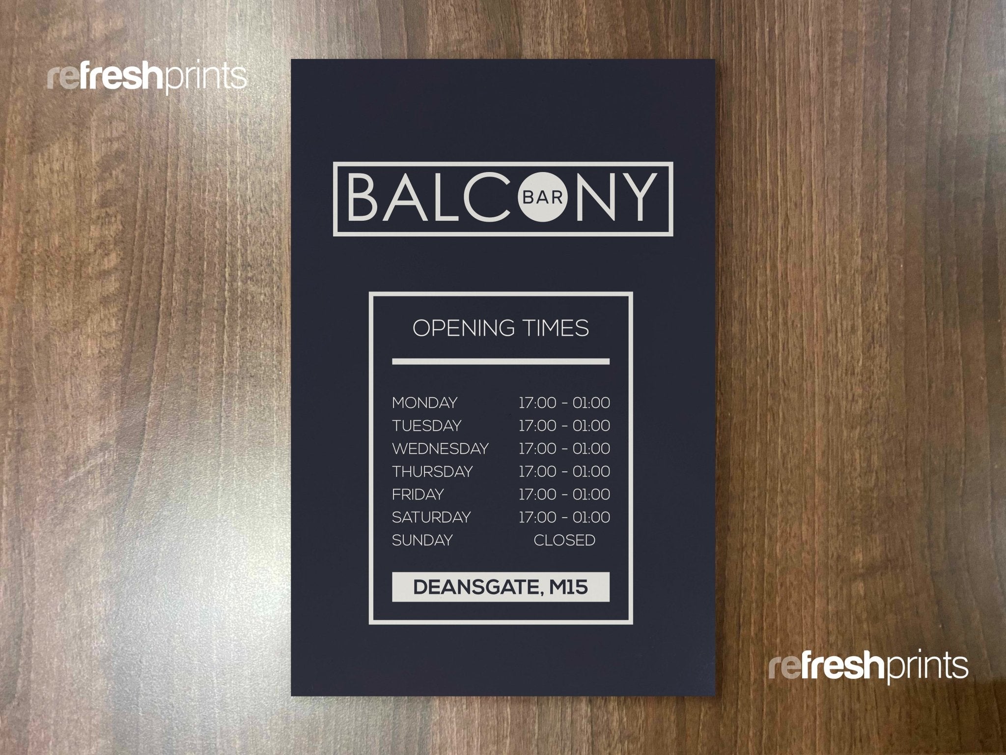 Custom Metal Poster (40x50cm) - Bar - Mats.co.uk
