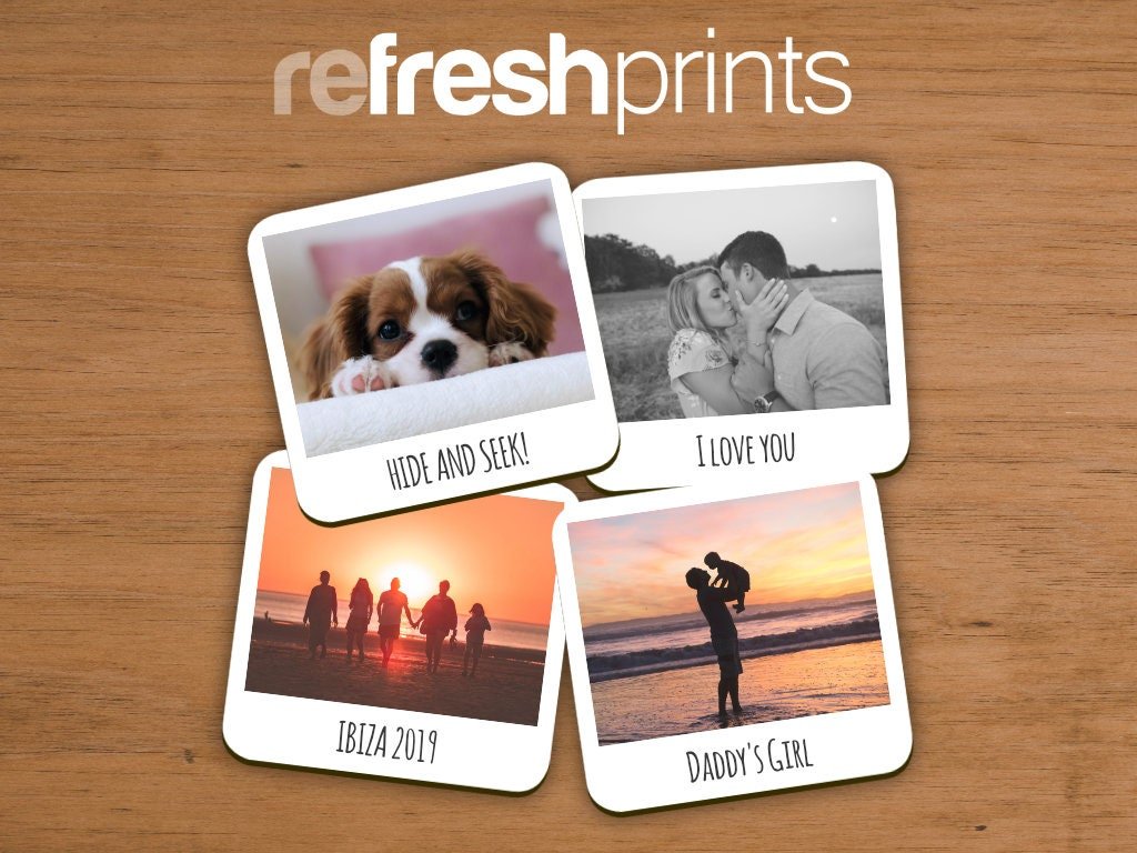 Custom Photo Message Coaster - Bar - Mats.co.uk