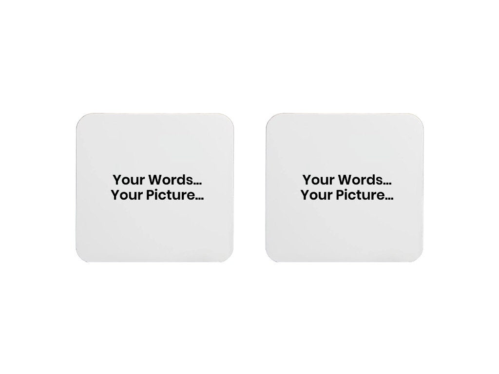 Custom Photo Message Coaster - Bar - Mats.co.uk