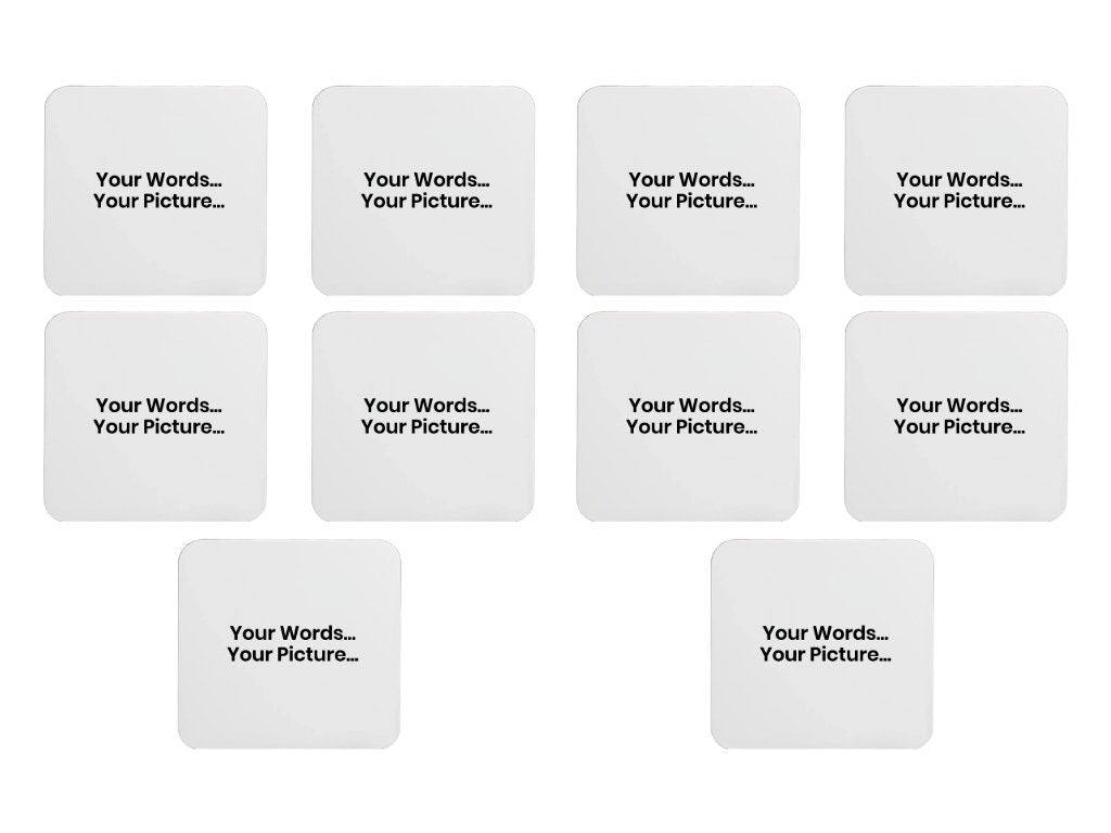 Custom Photo Message Coaster - Bar - Mats.co.uk