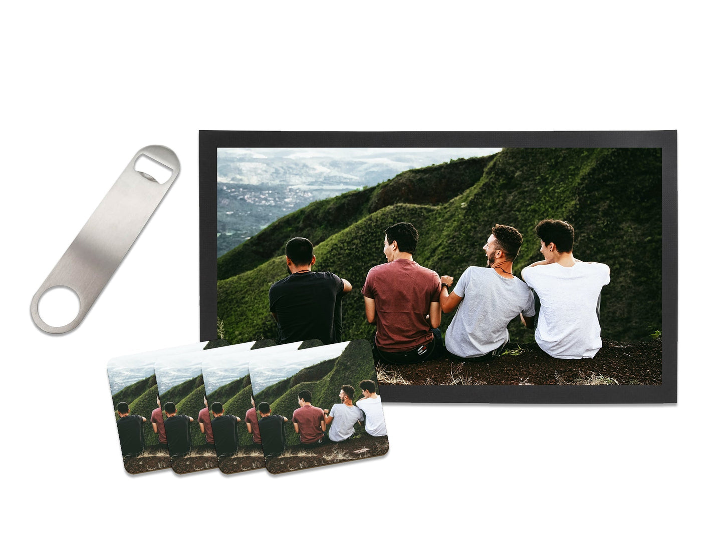 Custom Photo Regular Home Bar Gift Set (Online Design Tools / Send via Email) - Bar - Mats.co.uk