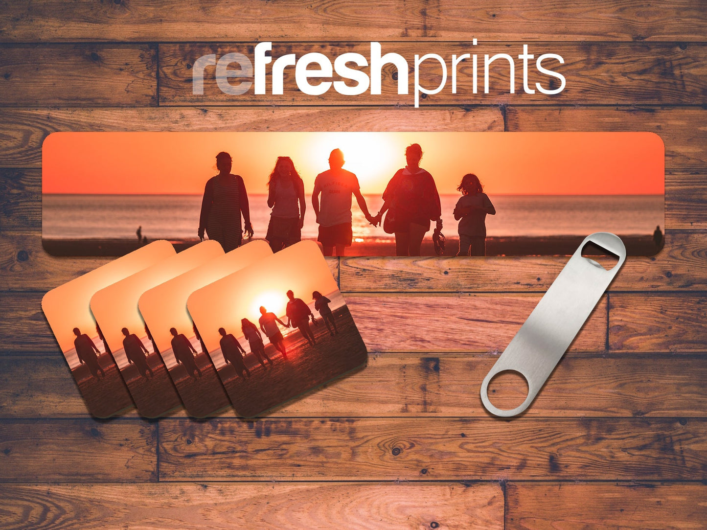 Custom Photo Slim Home Bar Gift Set (Online Design Tools / Send via Email) - Bar - Mats.co.uk