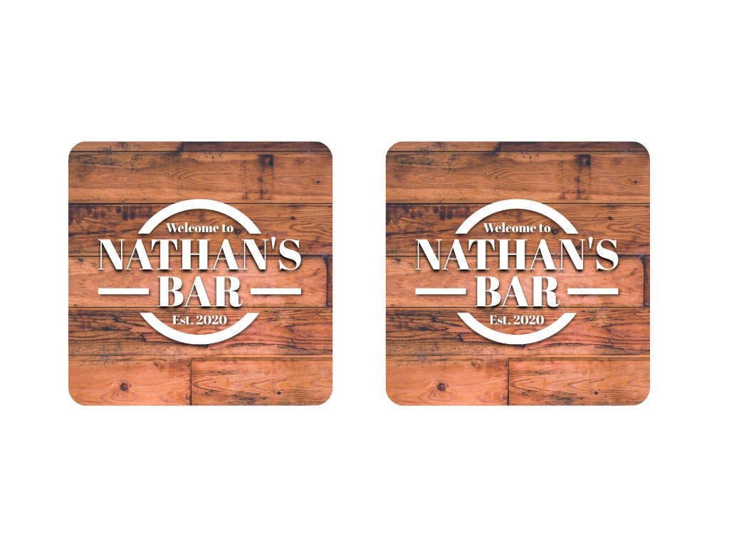Dark Wood Coaster - Bar - Mats.co.uk