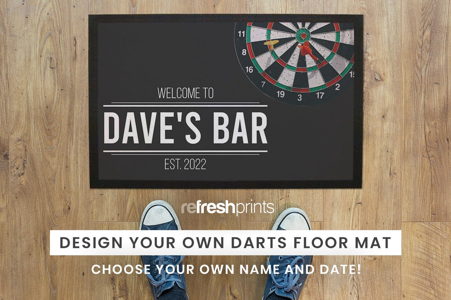 Dart Board Floor Mat - Bar - Mats.co.uk