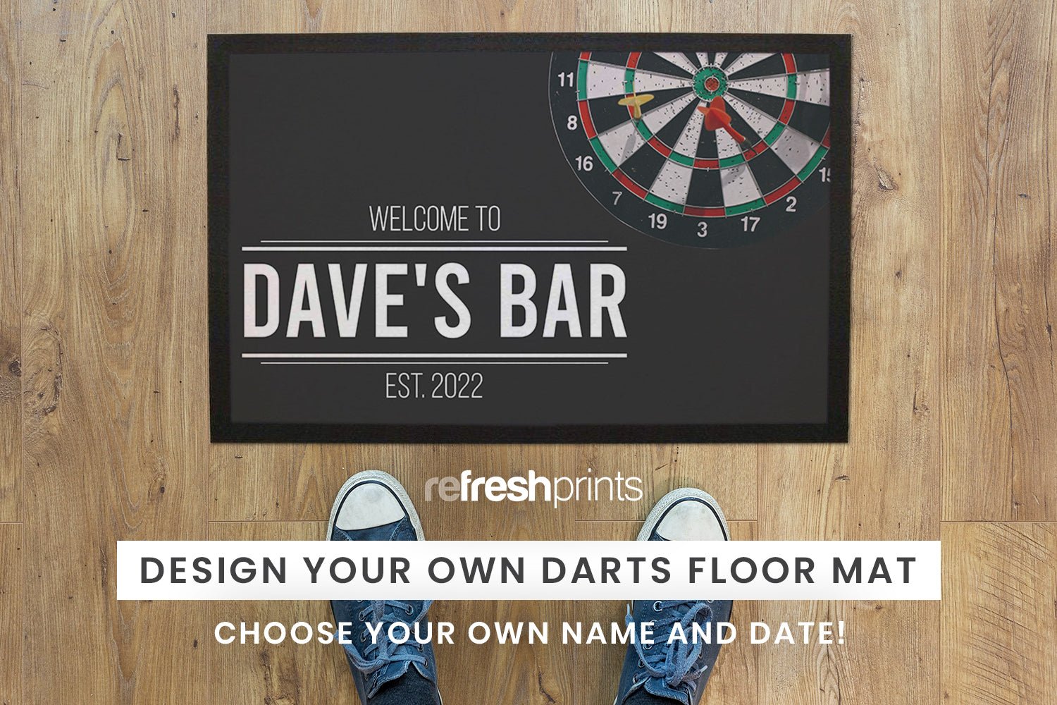 Dart Board Floor Mat - Bar - Mats.co.uk