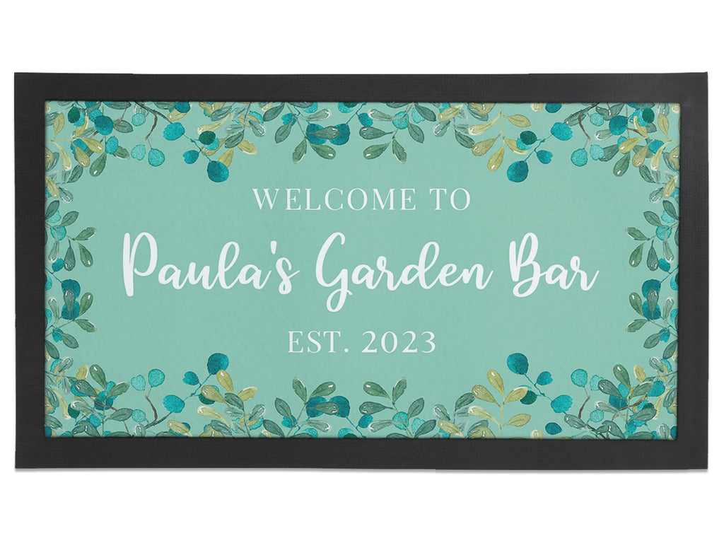 Eucalyptus Border Regular Bar Runner - Bar - Mats.co.uk