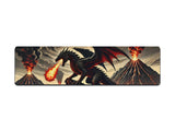 Fire Breathing Dragon With Volcanoes Gaming Mat - Desk Mat - 3 SIZES - Bar - Mats.co.uk