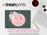 Flowery Initial Regular Mouse Mat - Bar - Mats.co.uk
