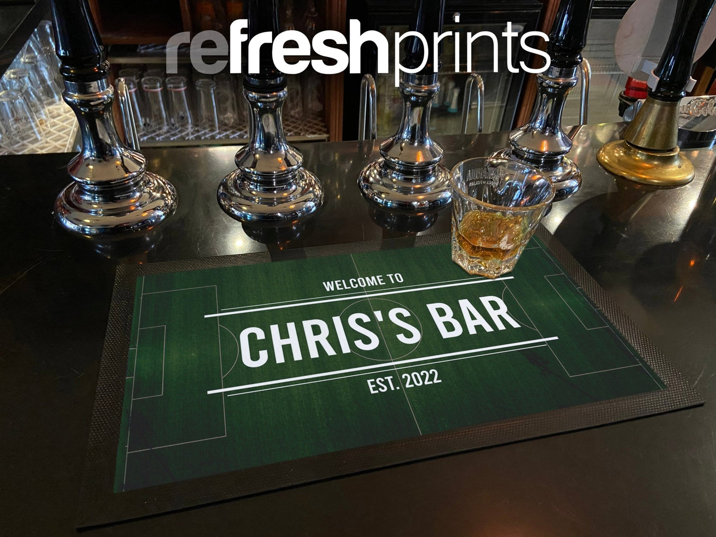 Football Pitch Regular Bar Runner - Bar - Mats.co.uk