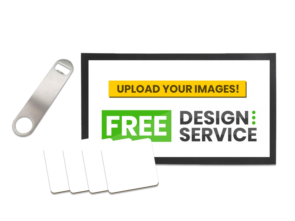 Free Design Service - Custom Photo Regular Home Bar Gift Set - Bar - Mats.co.uk