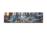 Futuristic Neon City Highway Gaming Mat - Desk Mat - 3 SIZES - Bar - Mats.co.uk
