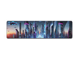 Futuristic Neon City Landscape Gaming Mat - Desk Mat - 3 SIZES - Bar - Mats.co.uk