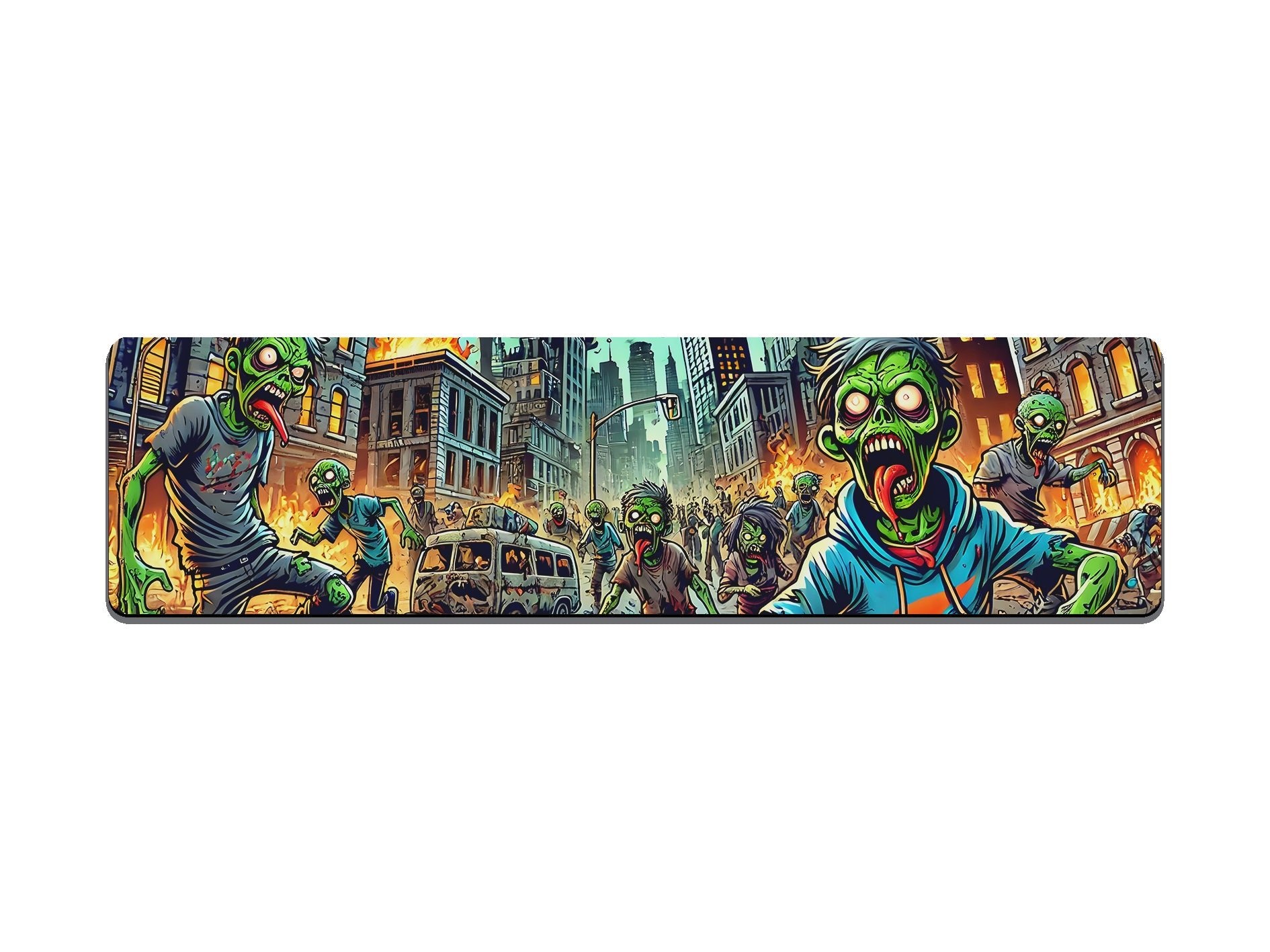 Giant Cartoon Zombie Apocalypse Gaming Mat - Desk Mat - 3 SIZES - Bar - Mats.co.uk