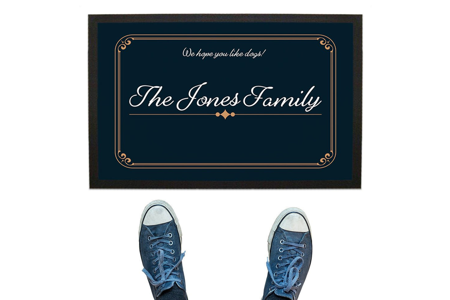 Gold Border Floor Mat - Bar - Mats.co.uk