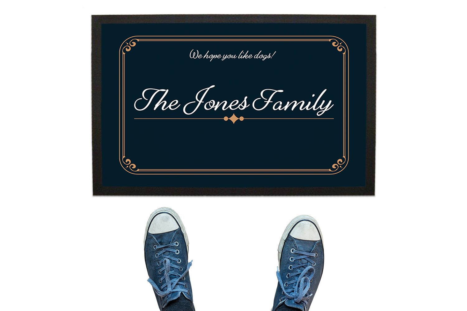 Gold Border Floor Mat - Bar - Mats.co.uk