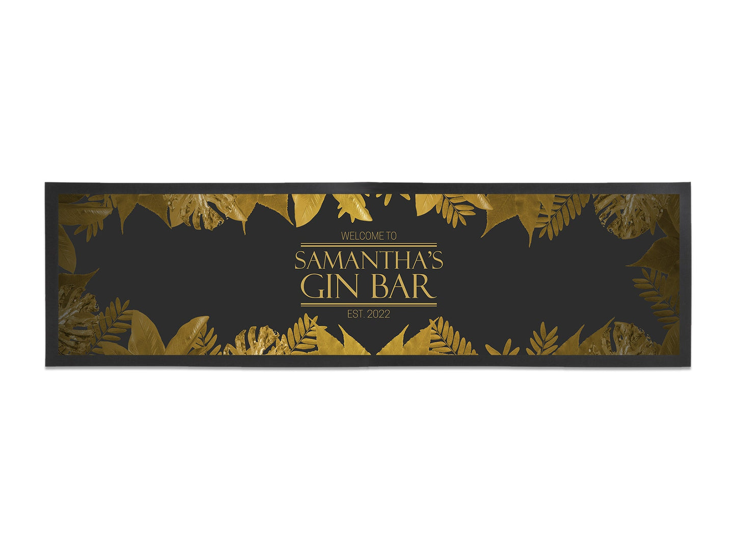 Gold Leaf Large Bar Runner - Bar - Mats.co.uk