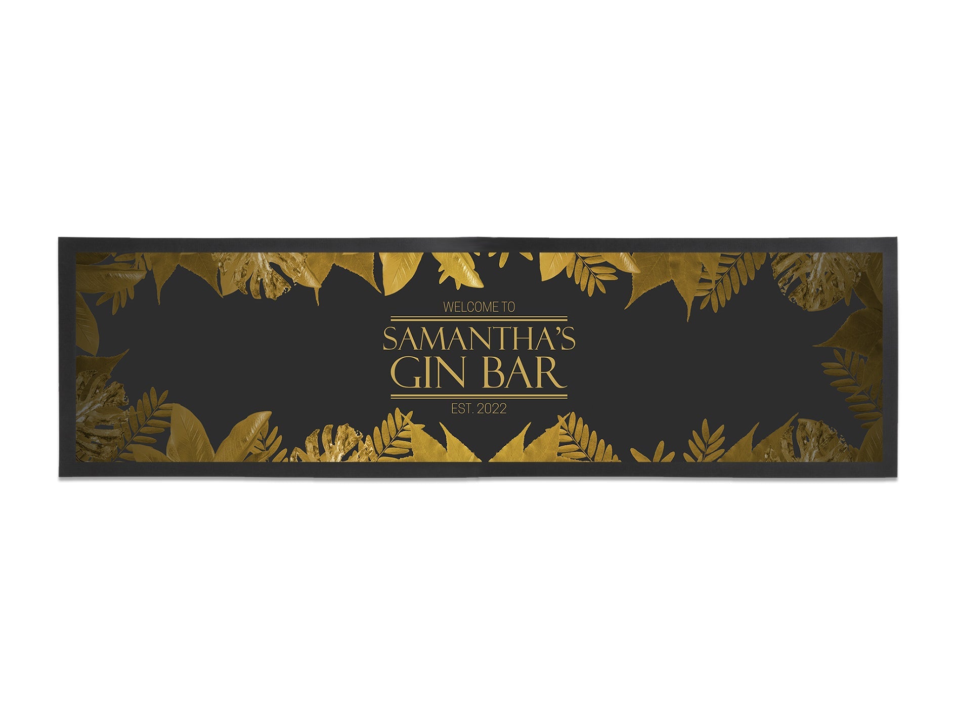 Gold Leaf Large Bar Runner - Bar - Mats.co.uk