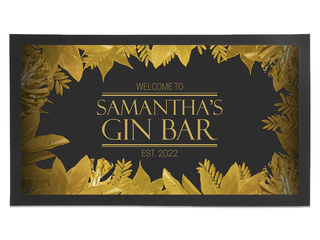 Gold Leaf Regular Bar Runner - Bar - Mats.co.uk